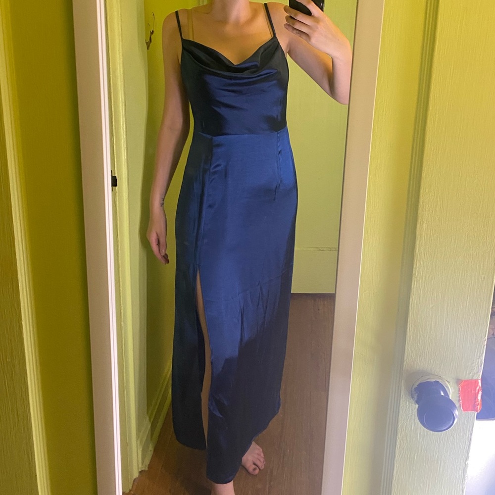 Cowl Neck Ankle Length Women’s Dress | Bridesmaid Dress | Wedding Guest Dress